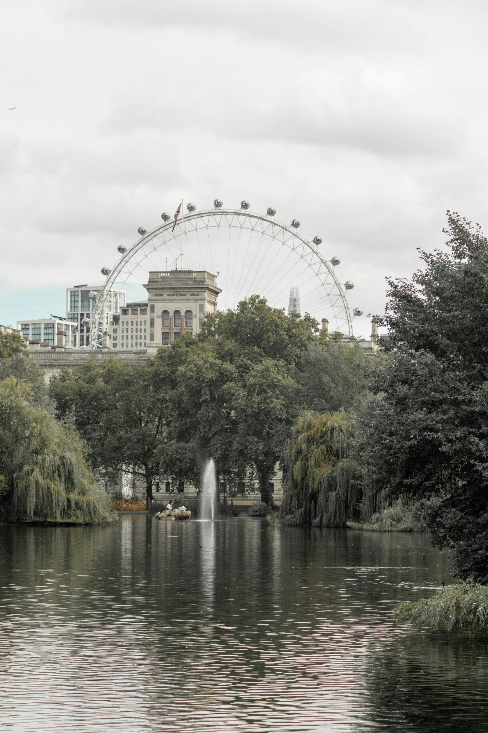 white ferris wheel near body of water during daytime